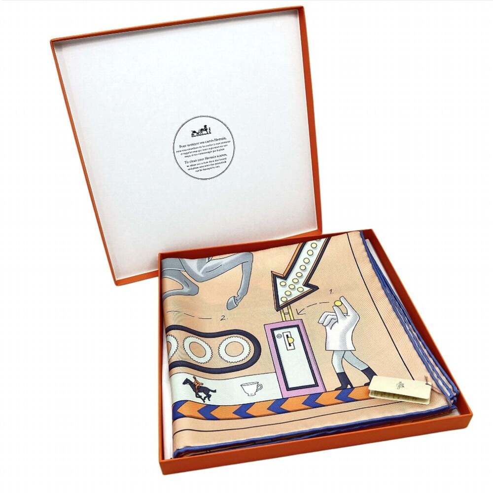 HERMES Pink Silk Scarf - Picture 11 of 11